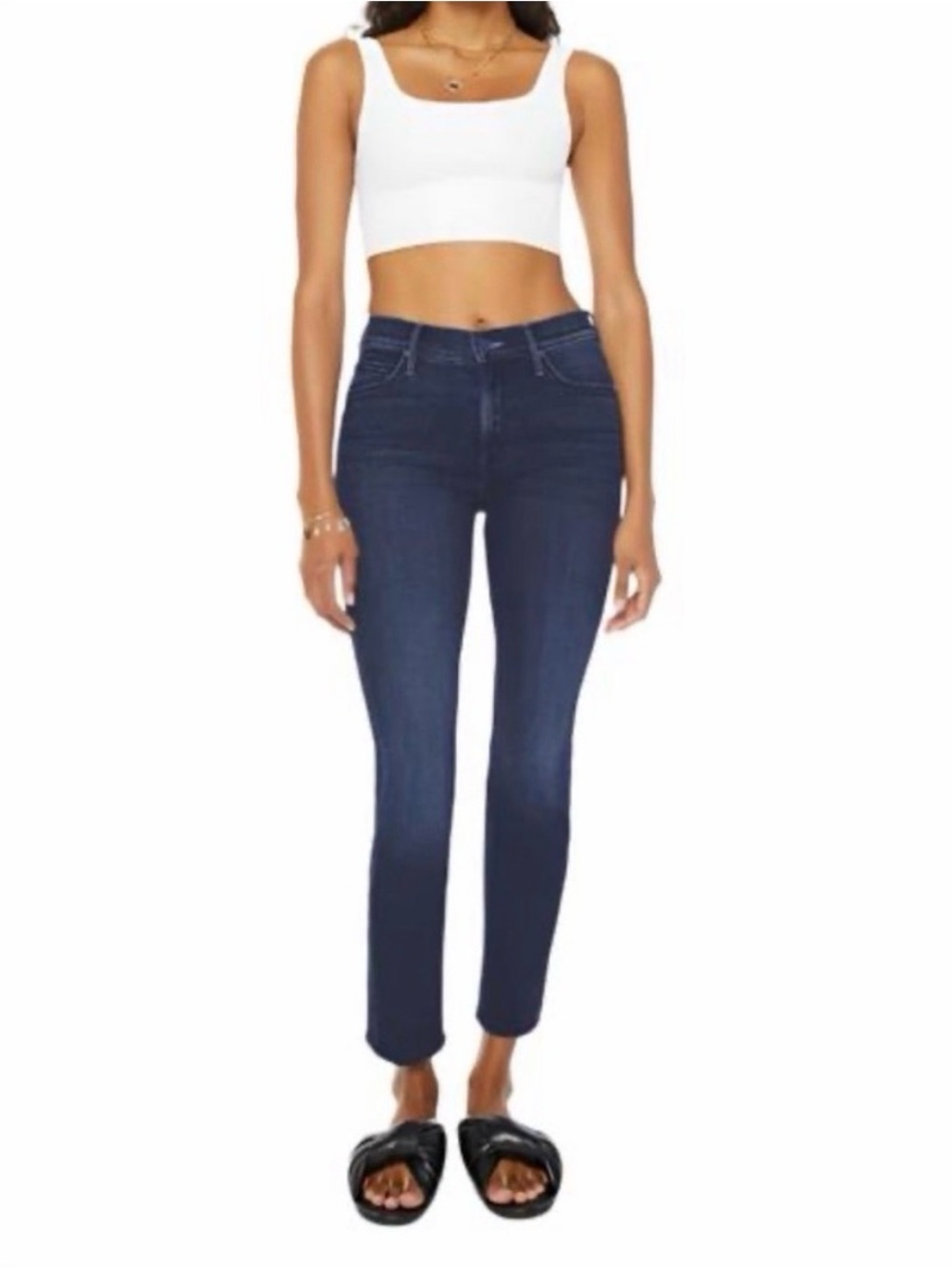 MOTHER The Mid-Rise Dazzler Ankle Jeans Chip On My Shoulder Size 26